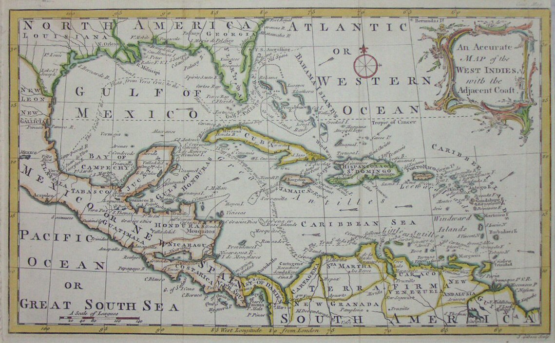 Map of West Indies